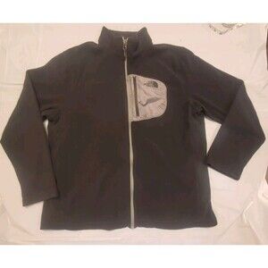 The North Face Teddy Fleece Jacket Mens Size XL Black Full Zip Outdoor Hiking